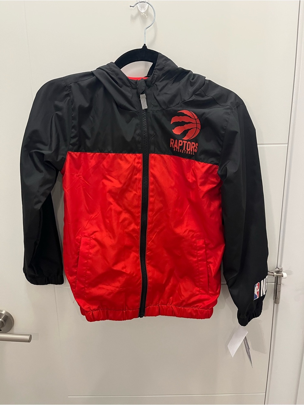 NWT Toronto Raptors Kids Hooded Windbreaker - medium